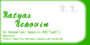 matyas nepovin business card